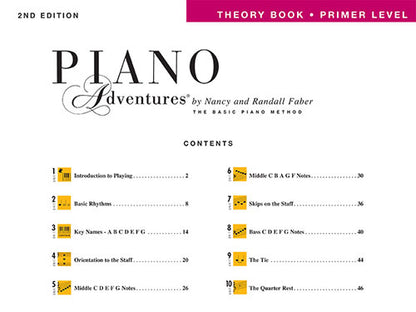 Faber Piano Adventures Primer Level - Theory Book - 2nd Edition