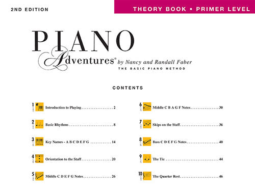 Faber Piano Adventures Primer Level - Theory Book - 2nd Edition