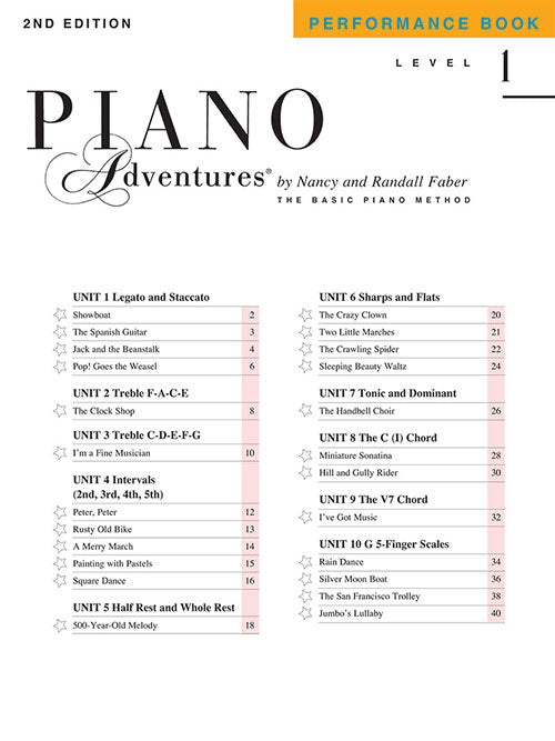 Piano Adventures Level 1 - Performance Book - 2nd Edition