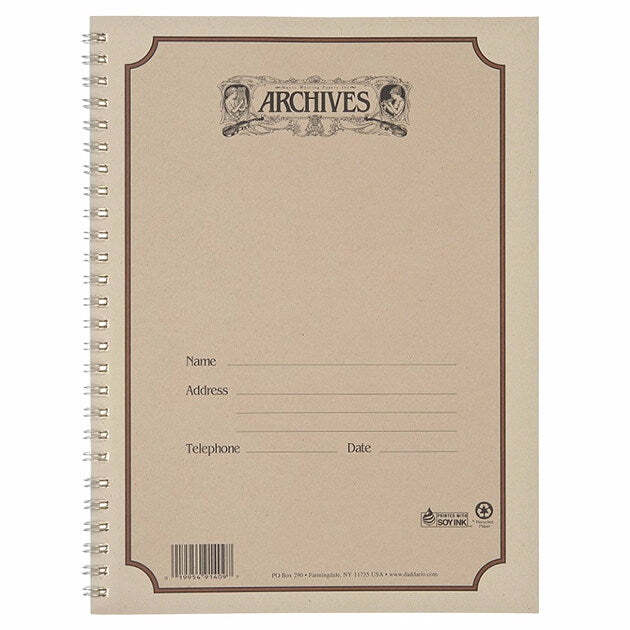 ARCHIVES SPIRAL-BOUND MANUSCRIPT BOOK 10 Stave 48 Pages