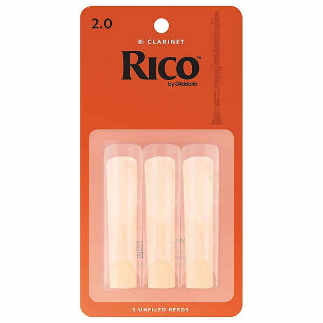 Rico Bb Clarinet Reeds Strength 2 3-Pack