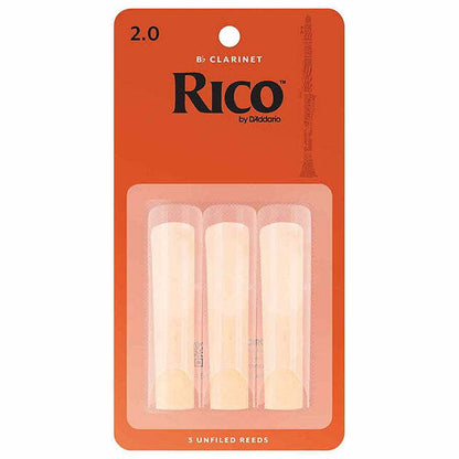 Rico Bb Clarinet Reeds Strength 2 3-Pack