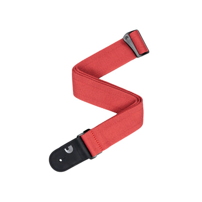D'Addario Eco Basic Woven Guitar Strap, Red