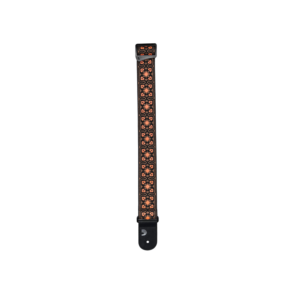 D'Addario Eco Woven Guitar Strap, Brown & Orange