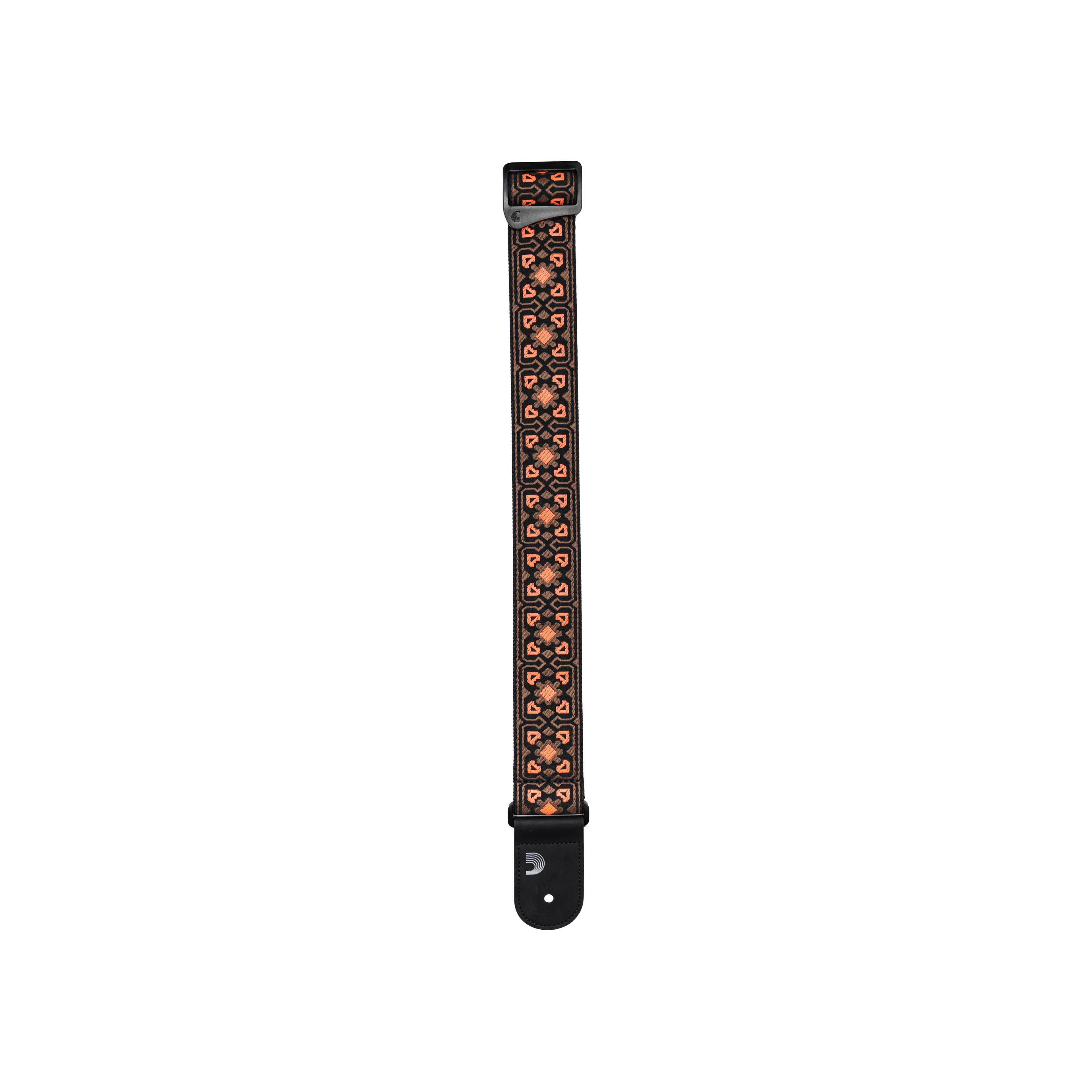 D'Addario Eco Woven Guitar Strap, Brown & Orange