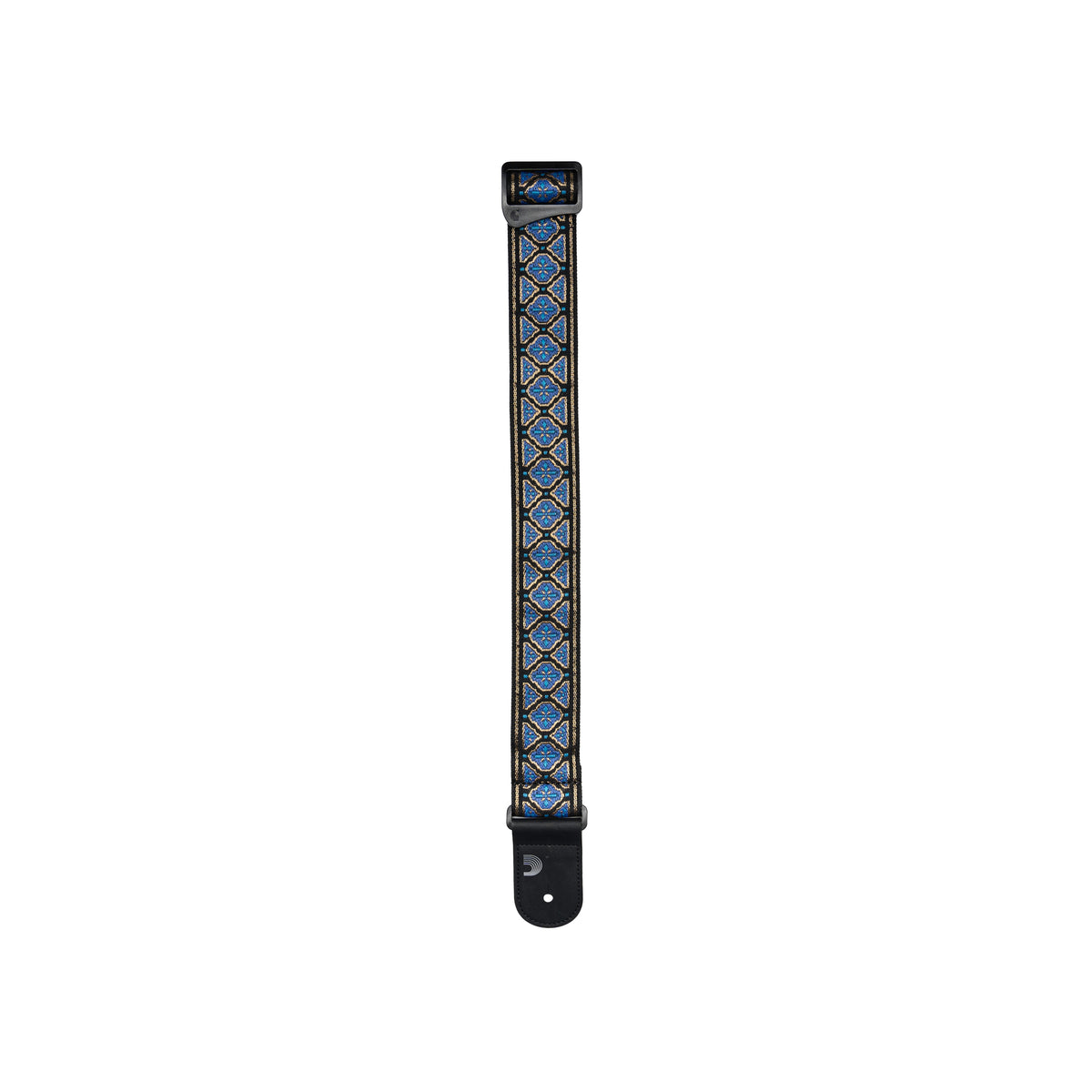 D'Addario Eco Woven Guitar Strap, Blue & Gold