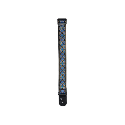 D'Addario Eco Woven Guitar Strap, Blue & Gold