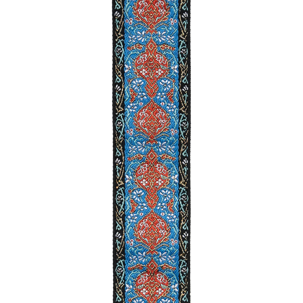 D'Addario Eco Woven Guitar Strap, Blue & Orange