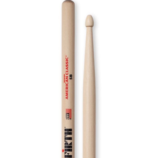 Vic Firth American Classic Hickory Wood Tip Drumsticks 5B
