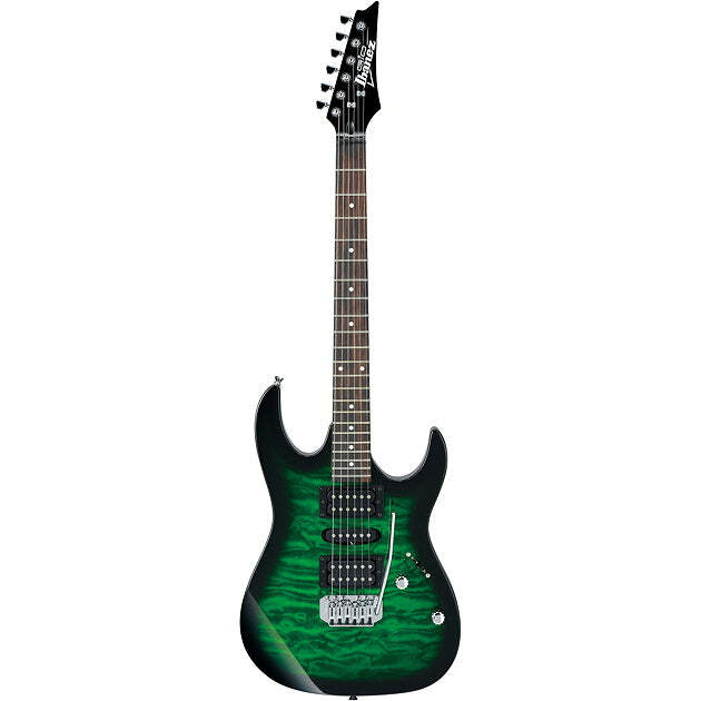 Ibanez Gio GRX70QA Electric Guitar Transparent Emerald Burst