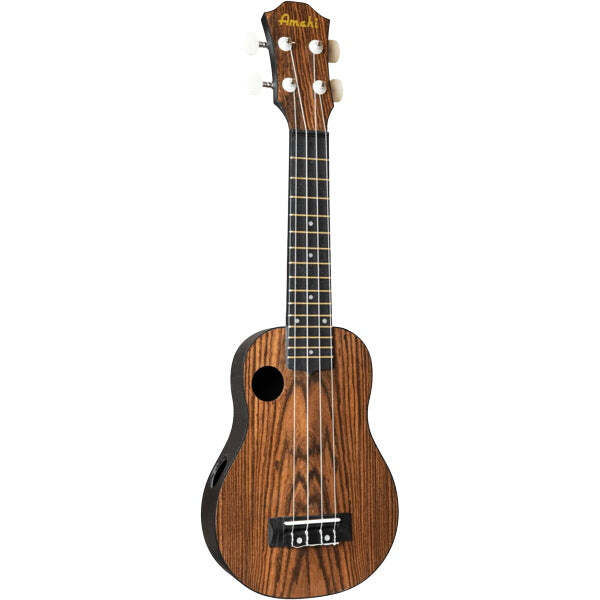 Amahi HCLF445 Troubadour Ukulele Offset Soundhole Bocote Top