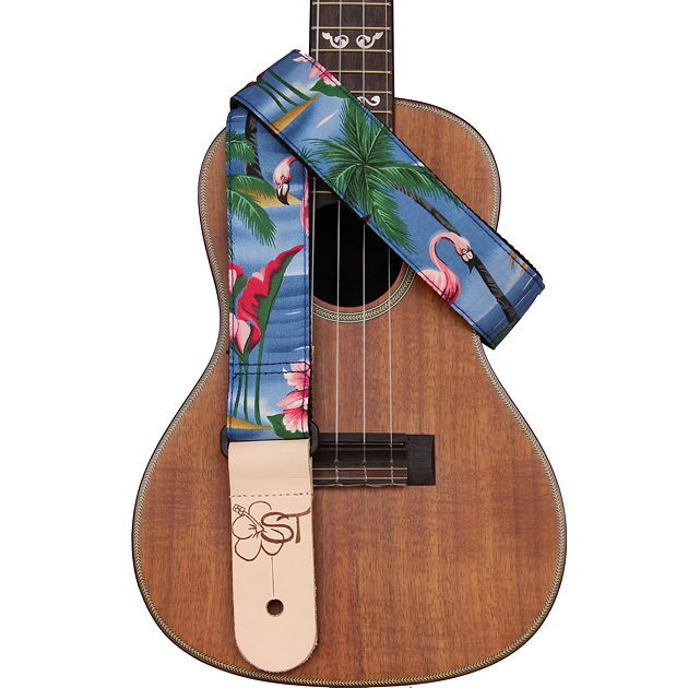 Sherrin's Threads  1.5" Uke Strap Flamingo