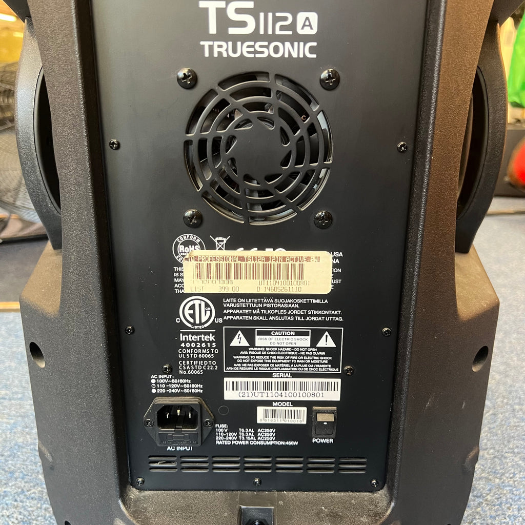 Alto Professional TS112A Truesonic Powered Main/Monitor PA Speaker, used