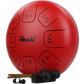 Amahi 10” Steel Tongue Drum - Red