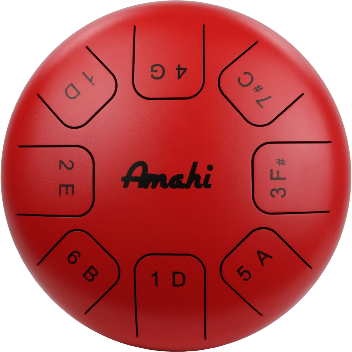 Amahi 10” Steel Tongue Drum - Red