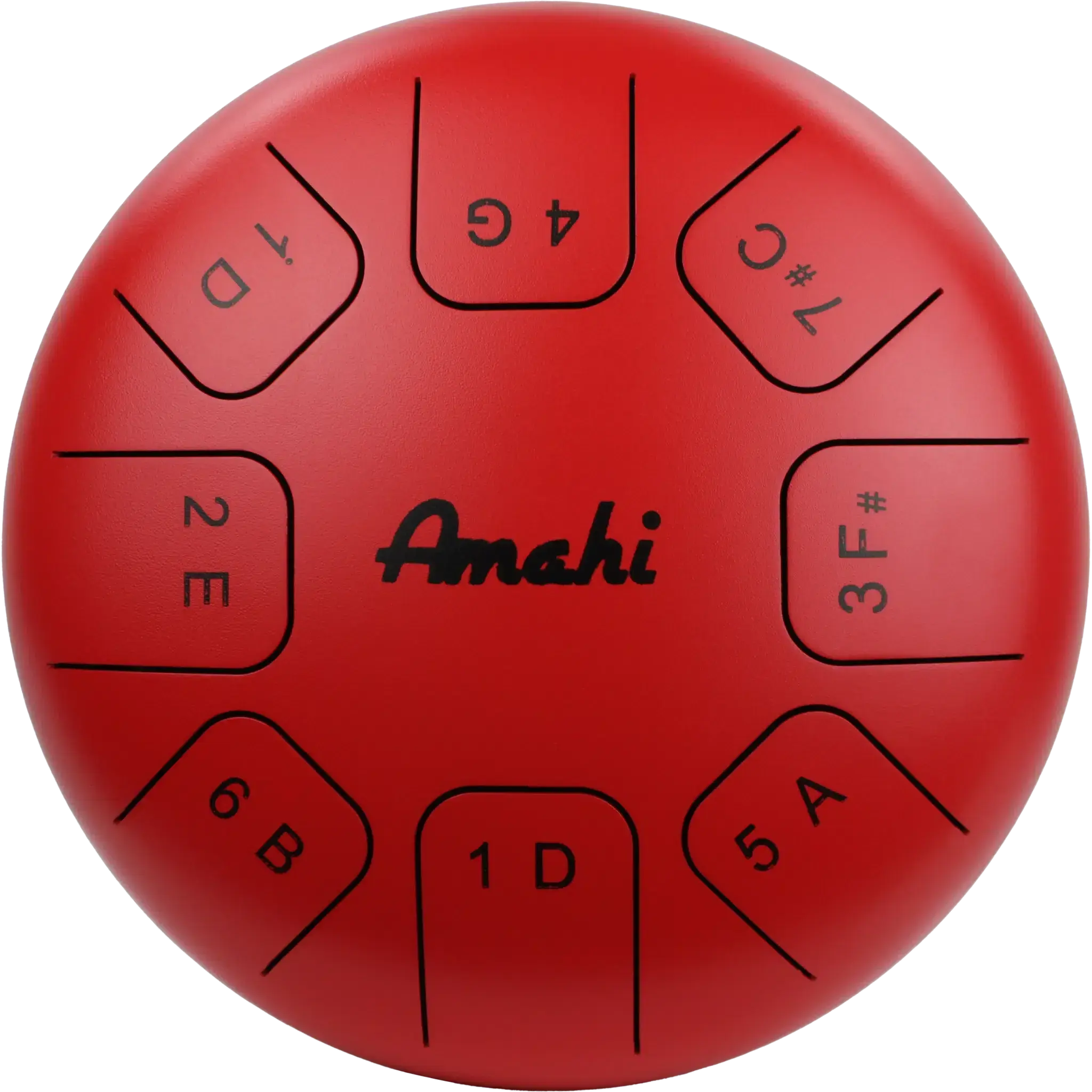 Amahi 10” Steel Tongue Drum - Red