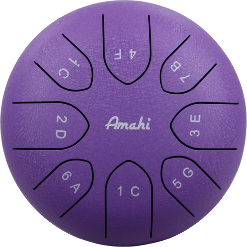 Amahi 8" Steel Tongue Drum – Purple