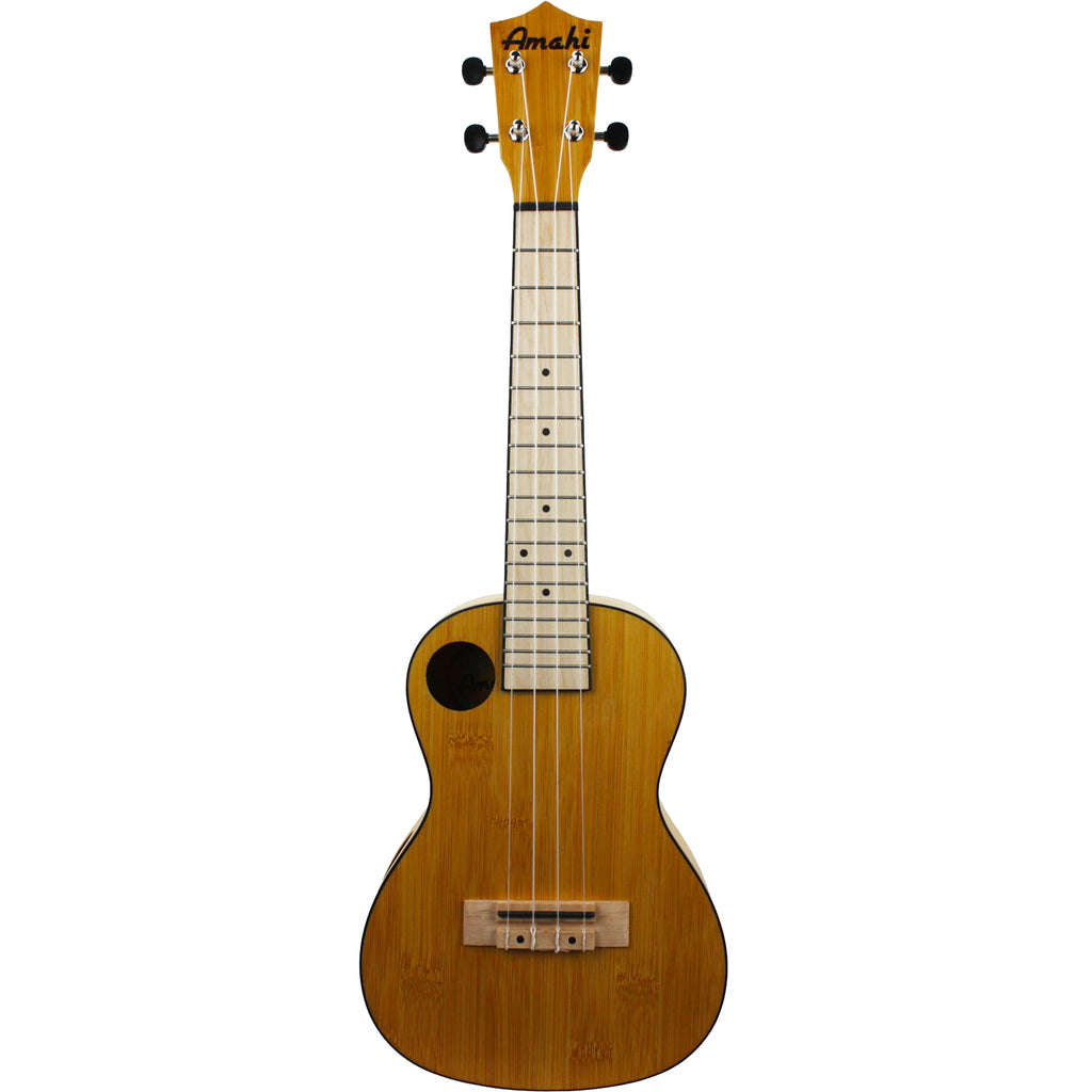 Amahi Classic Bamboo Concert Ukulele (NF335C) – Offset/Side Soundhole
