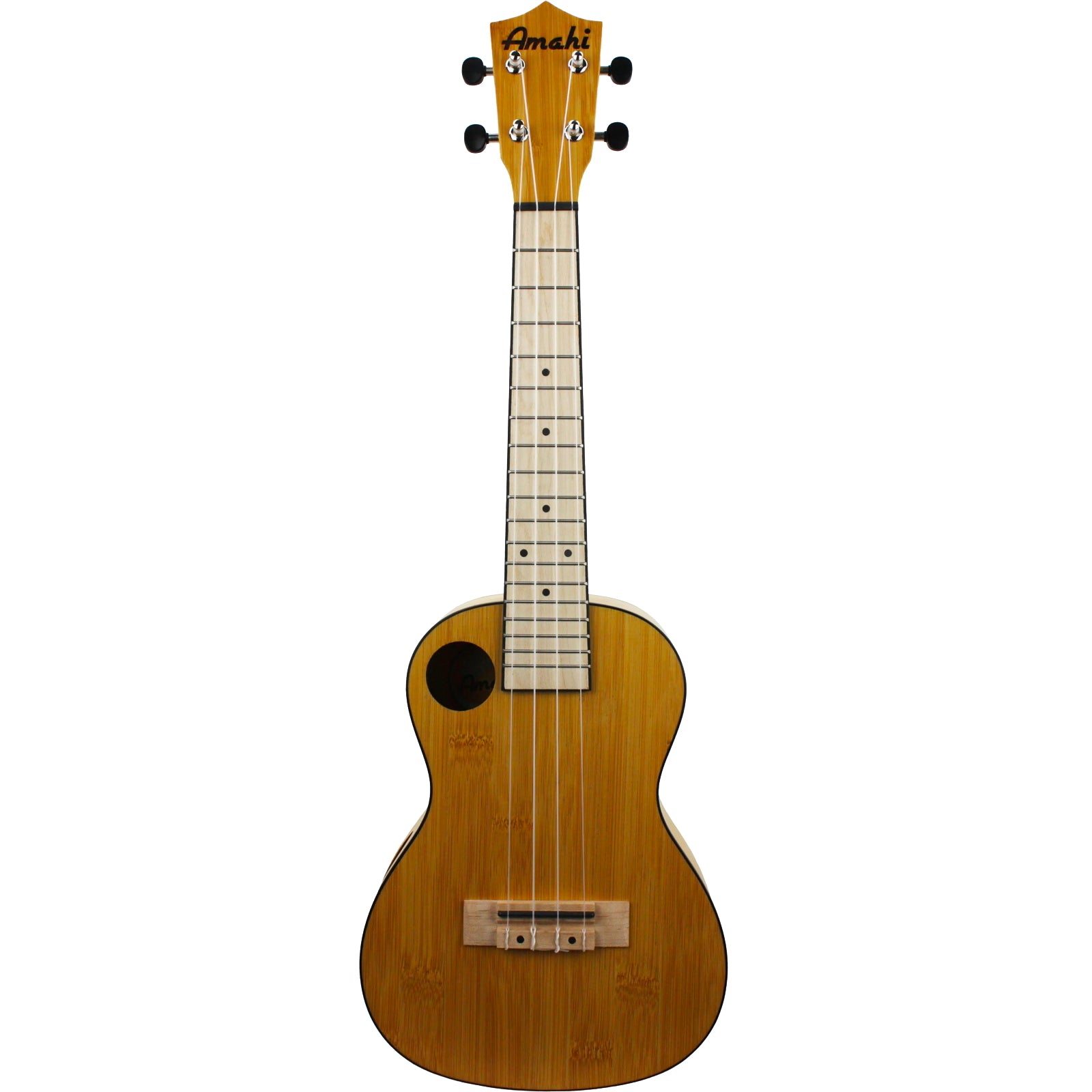Amahi Classic Bamboo Concert Ukulele (NF335C) – Offset/Side Soundhole