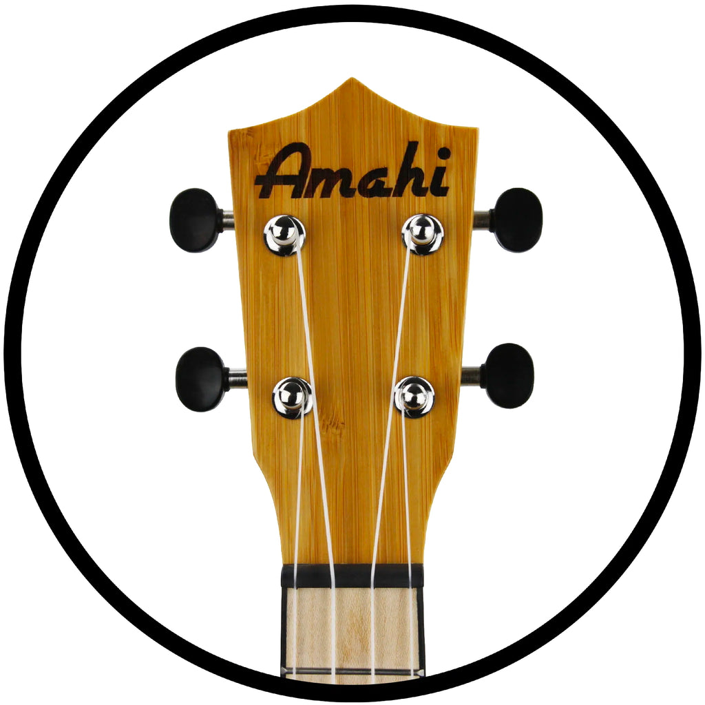 Amahi Classic Bamboo Concert Ukulele (NF335C) – Offset/Side Soundhole