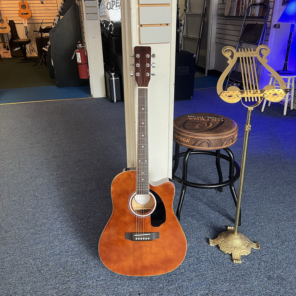 Ashthorpe C85 Thinline Cutaway Acoustic-Electric Guitar