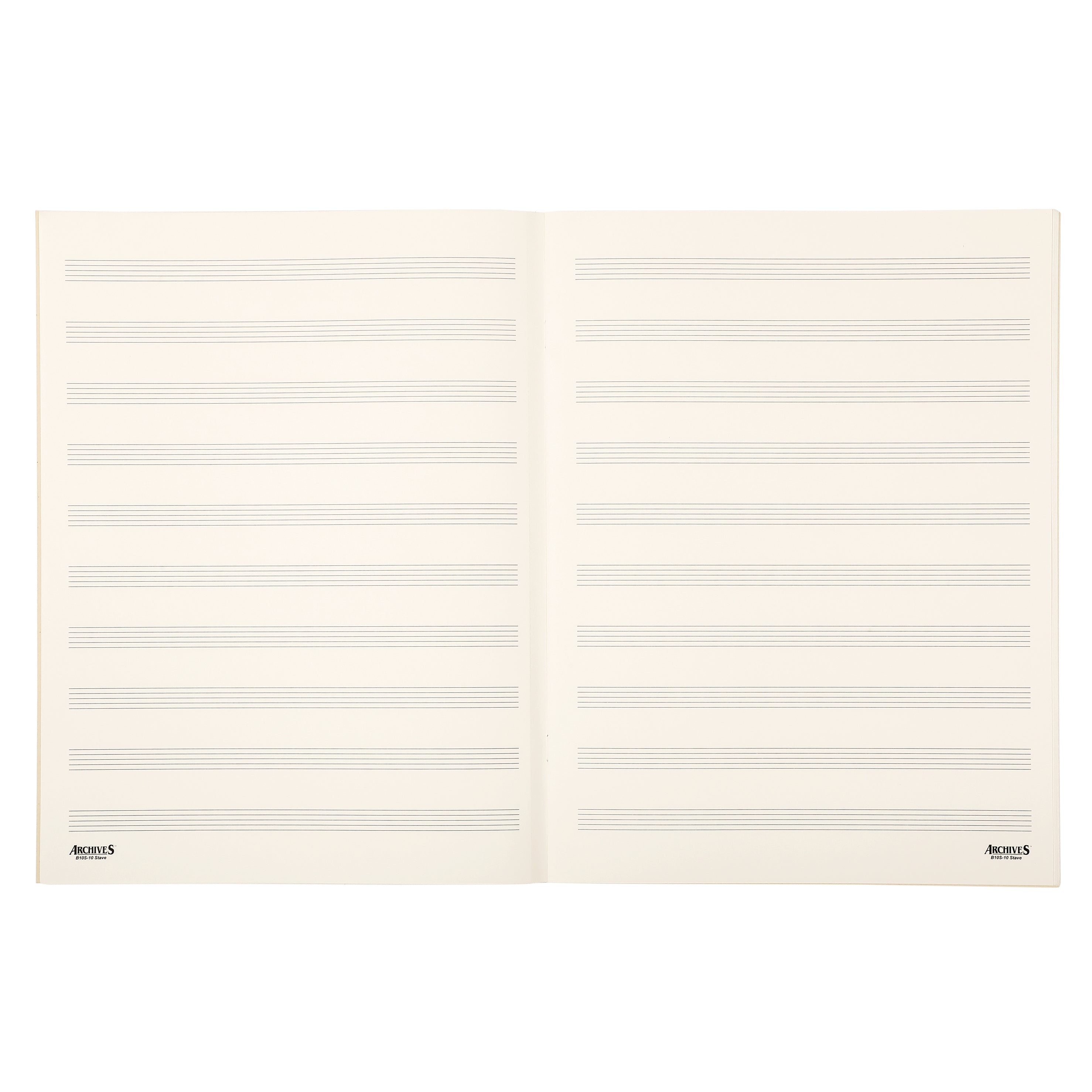 Archives Standard Bound Manuscript Paper Book, 10 Stave, 48 Pages