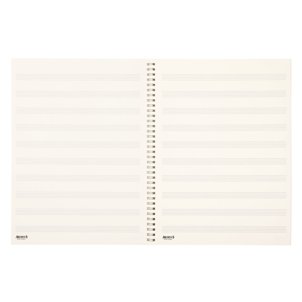 Archives Spiral Bound Manuscript Paper Book, 10 Stave, 48 Pages