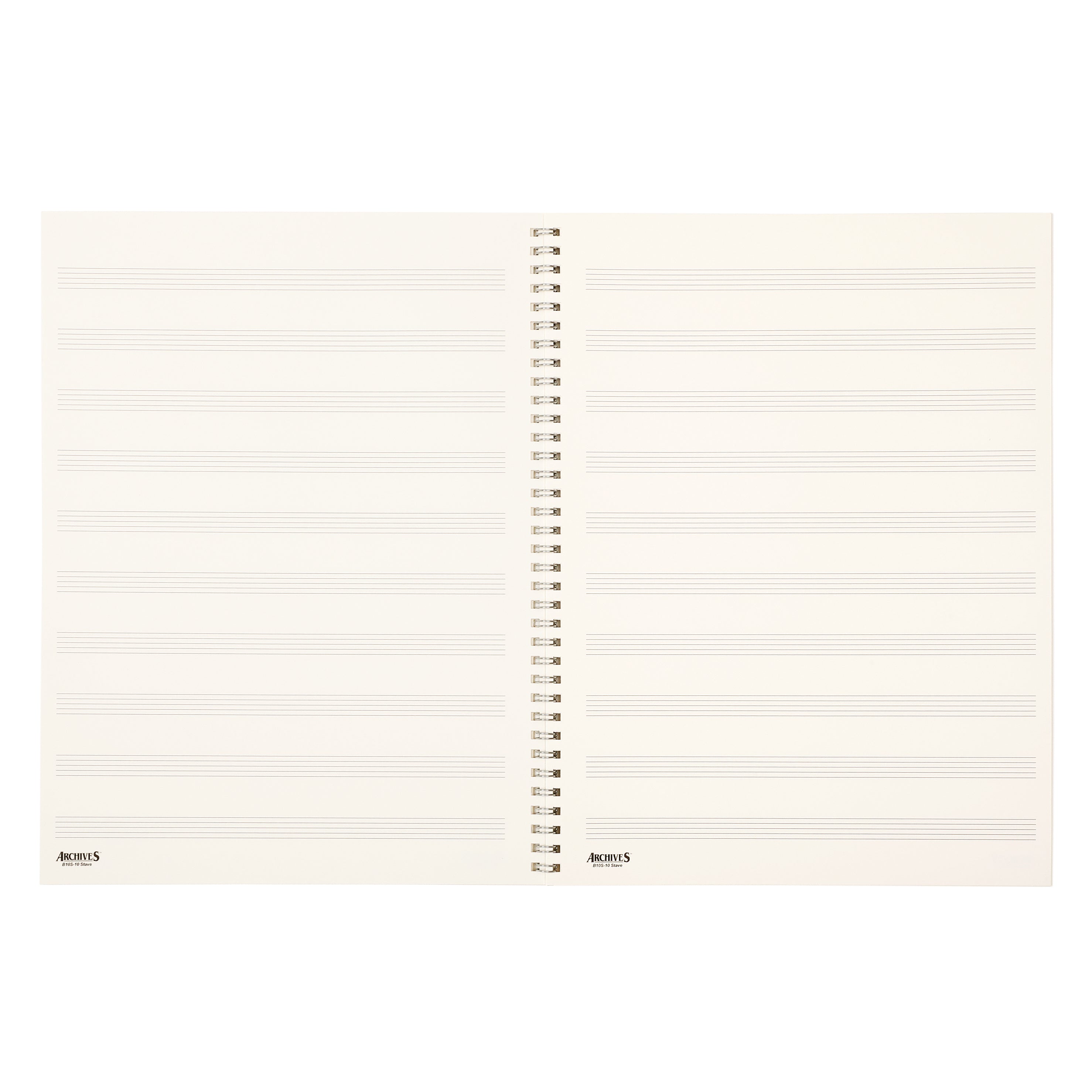 Archives Spiral Bound Manuscript Paper Book, 10 Stave, 48 Pages