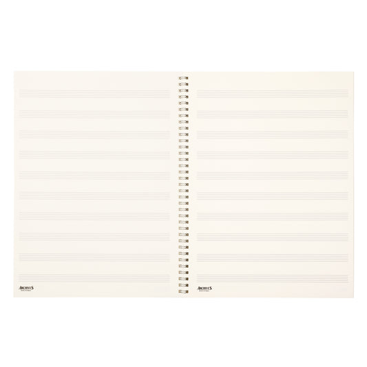 Archives Spiral Bound Manuscript Paper Book, 10 Stave, 48 Pages