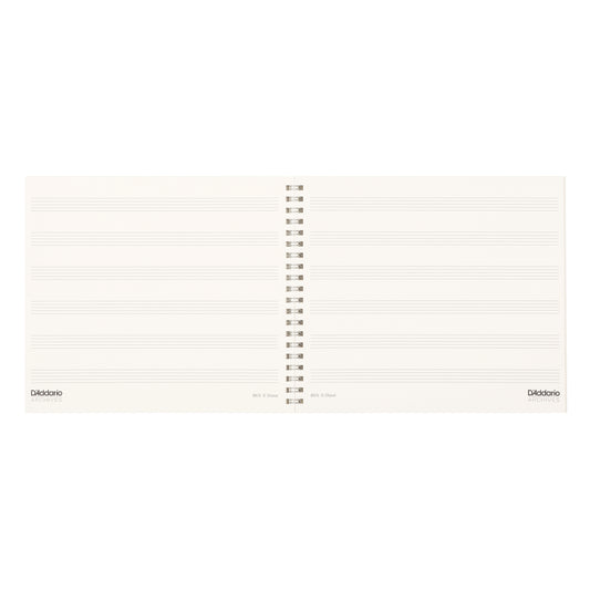 Archives Spiral Bound Manuscript Paper Book, 6 Stave, 64 Pages
