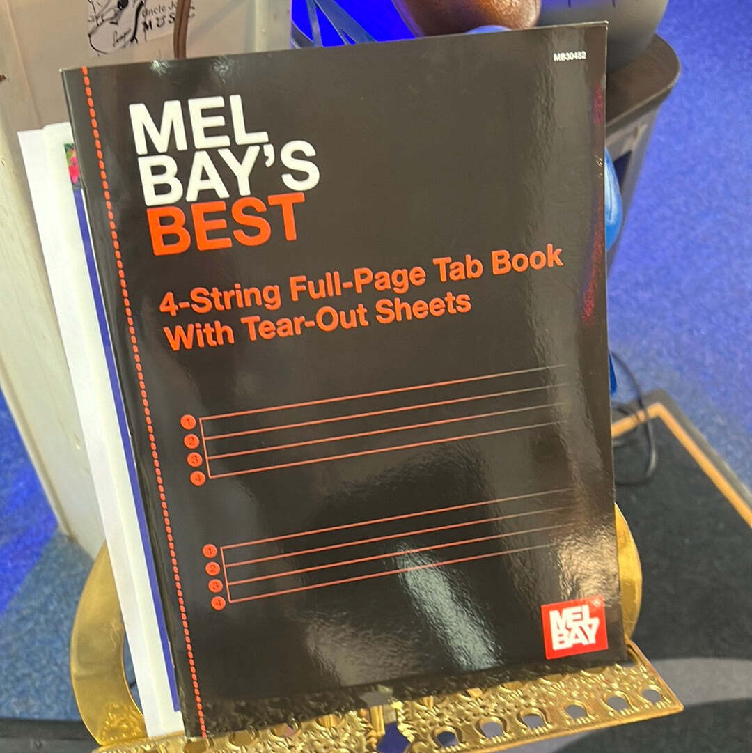 Mel Bay's Best 4-String Full-Page Tab Book with Tear-out Sheets