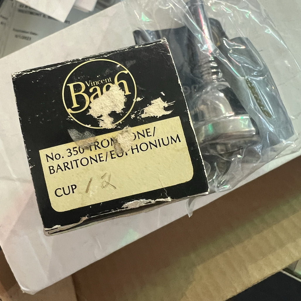Bach Trombone/Baritone/Euphonium Mouthpiece S350 12 NOS - Genuine Bach, New Old Stock