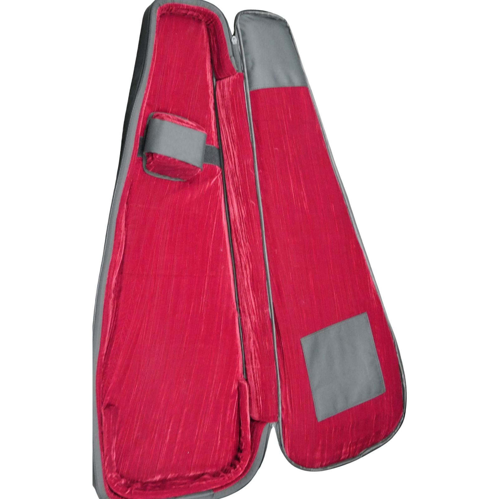 Bass Guitar Case Deluxe Tear Drop Burgundy Interior