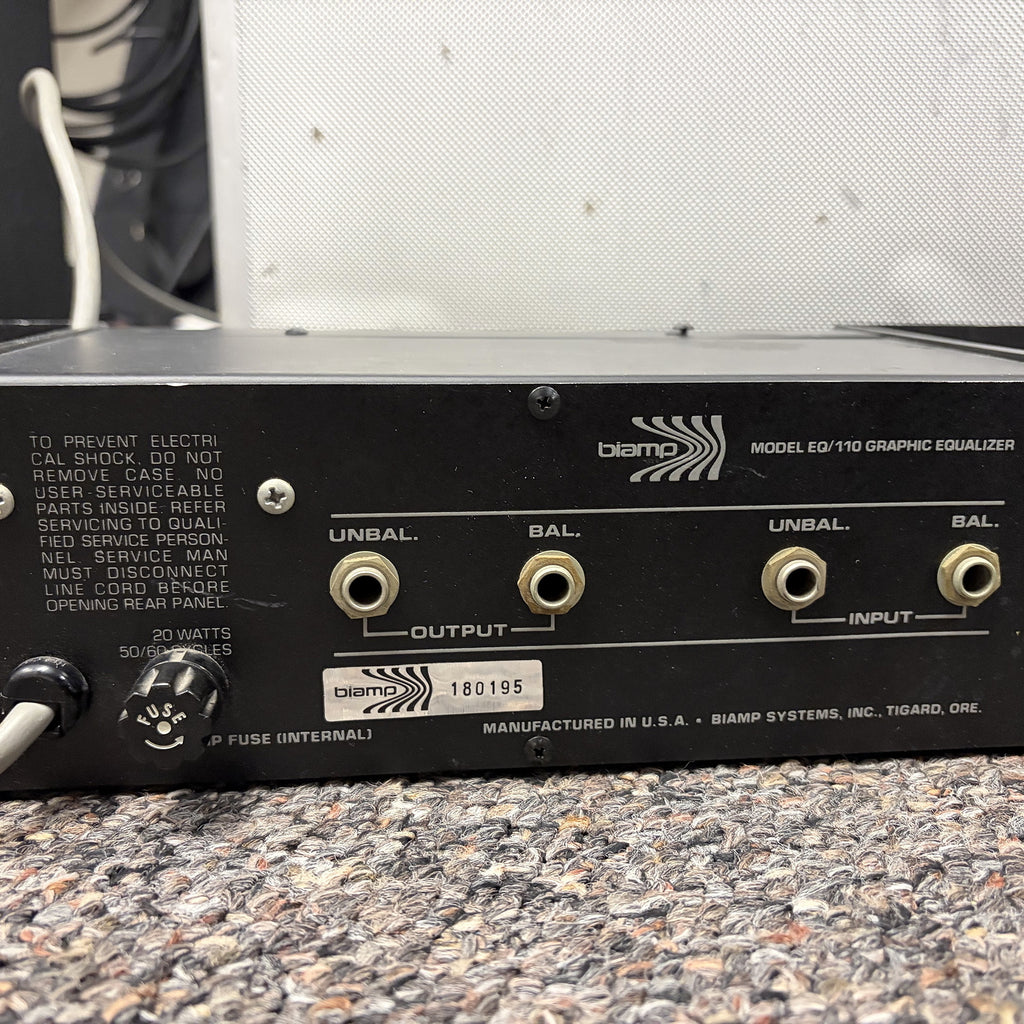 Biamp Model EQ/110 Graphic Equalizer
