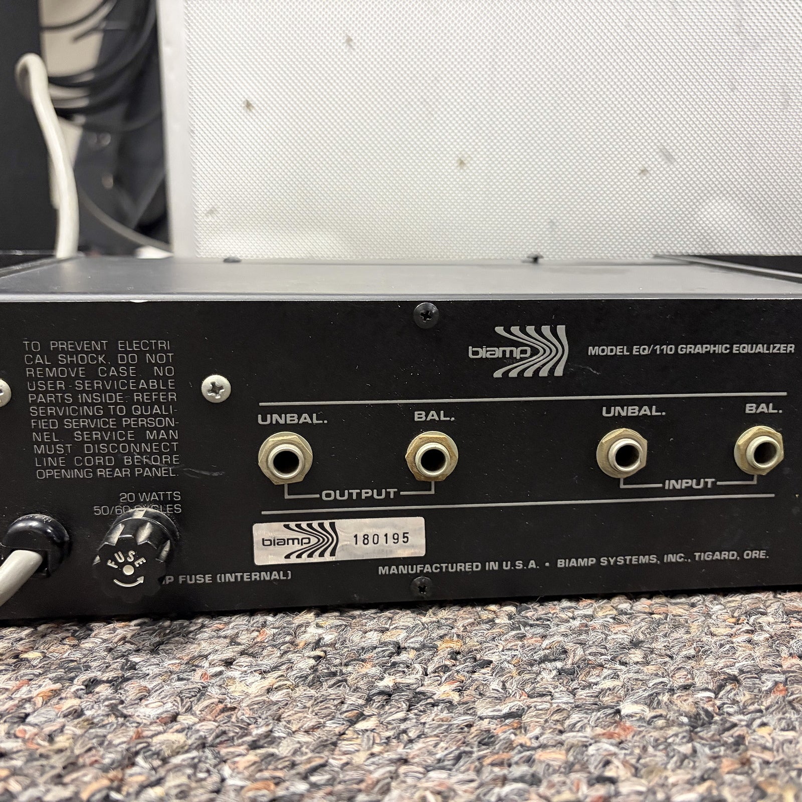 Biamp Model EQ/110 Graphic Equalizer