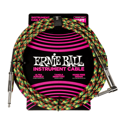 Braided Instrument Cable Straight/Angle 10ft - Good Vibrations