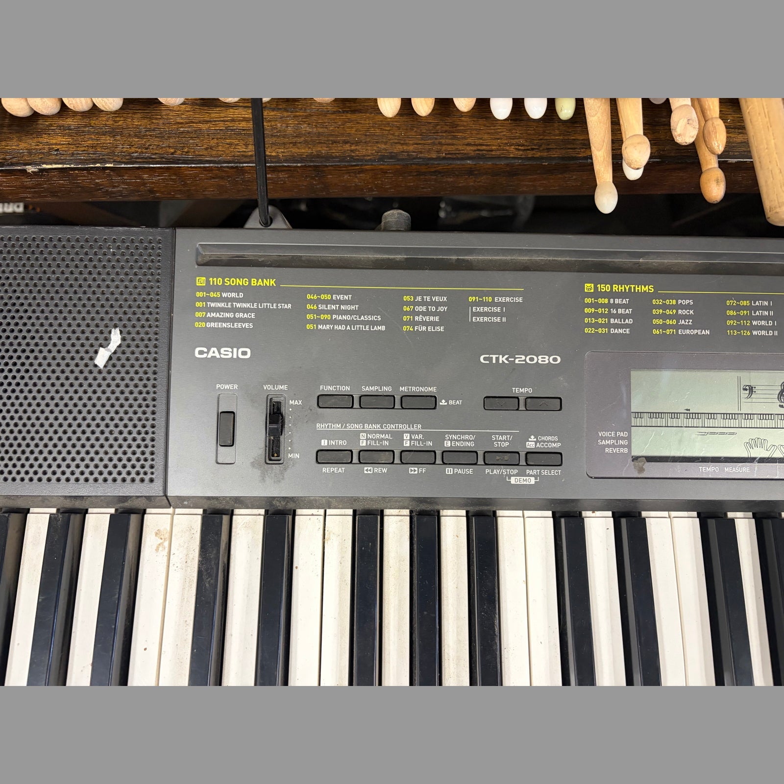 Casio CTK-2080 61-Key Portable Electronic Keyboard - Used