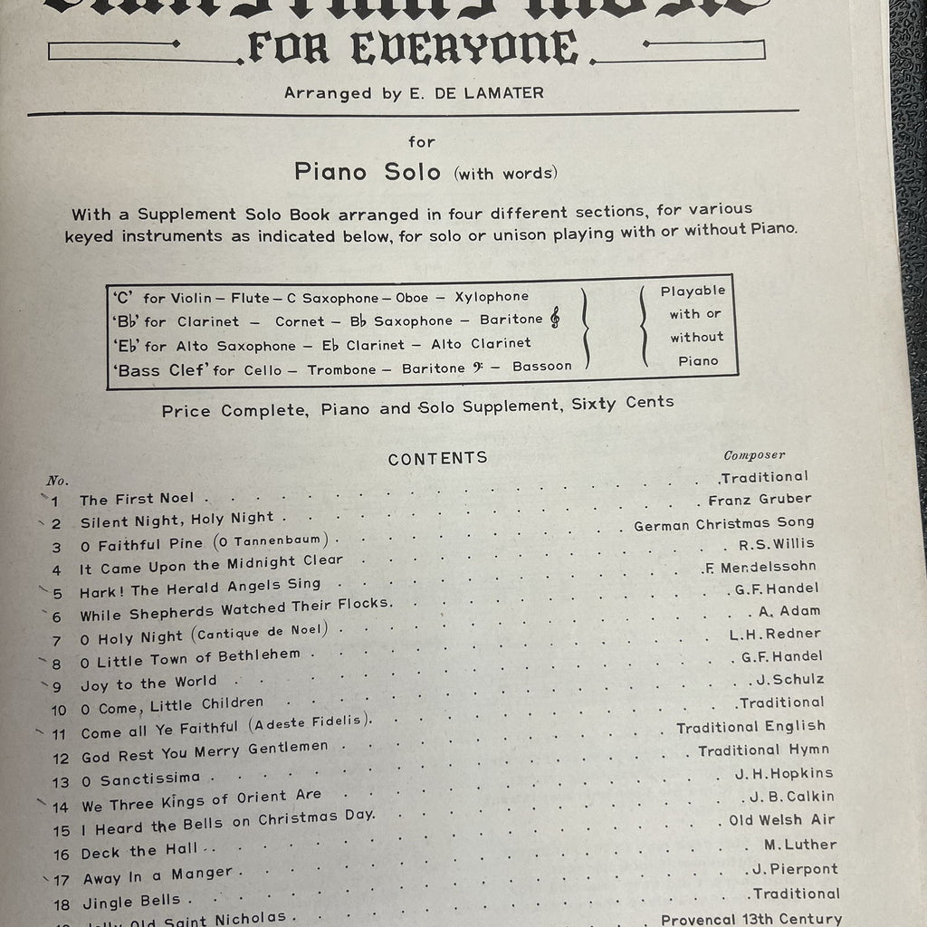 Christmas Music for Everyone Rubank 1937