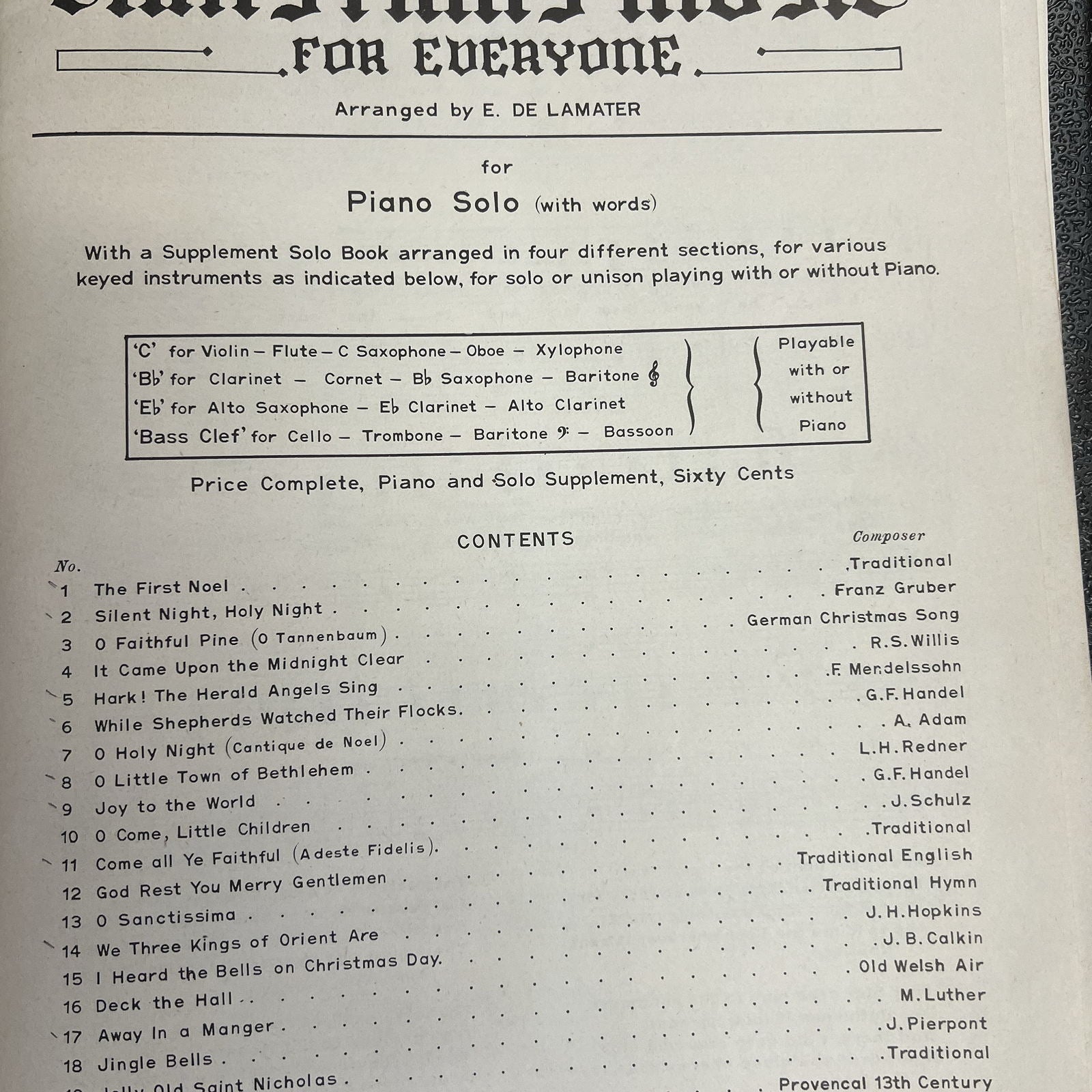 Christmas Music for Everyone Rubank 1937
