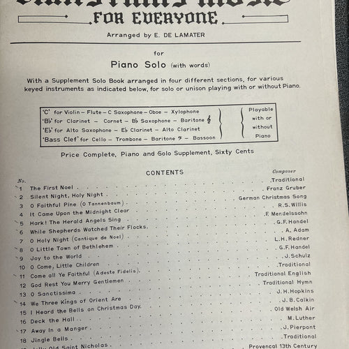 Christmas Music for Everyone Rubank 1937