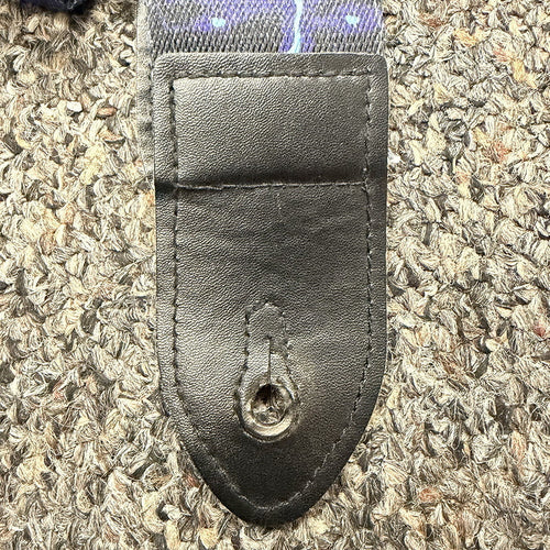 Classic lightning storm guitar strap, used