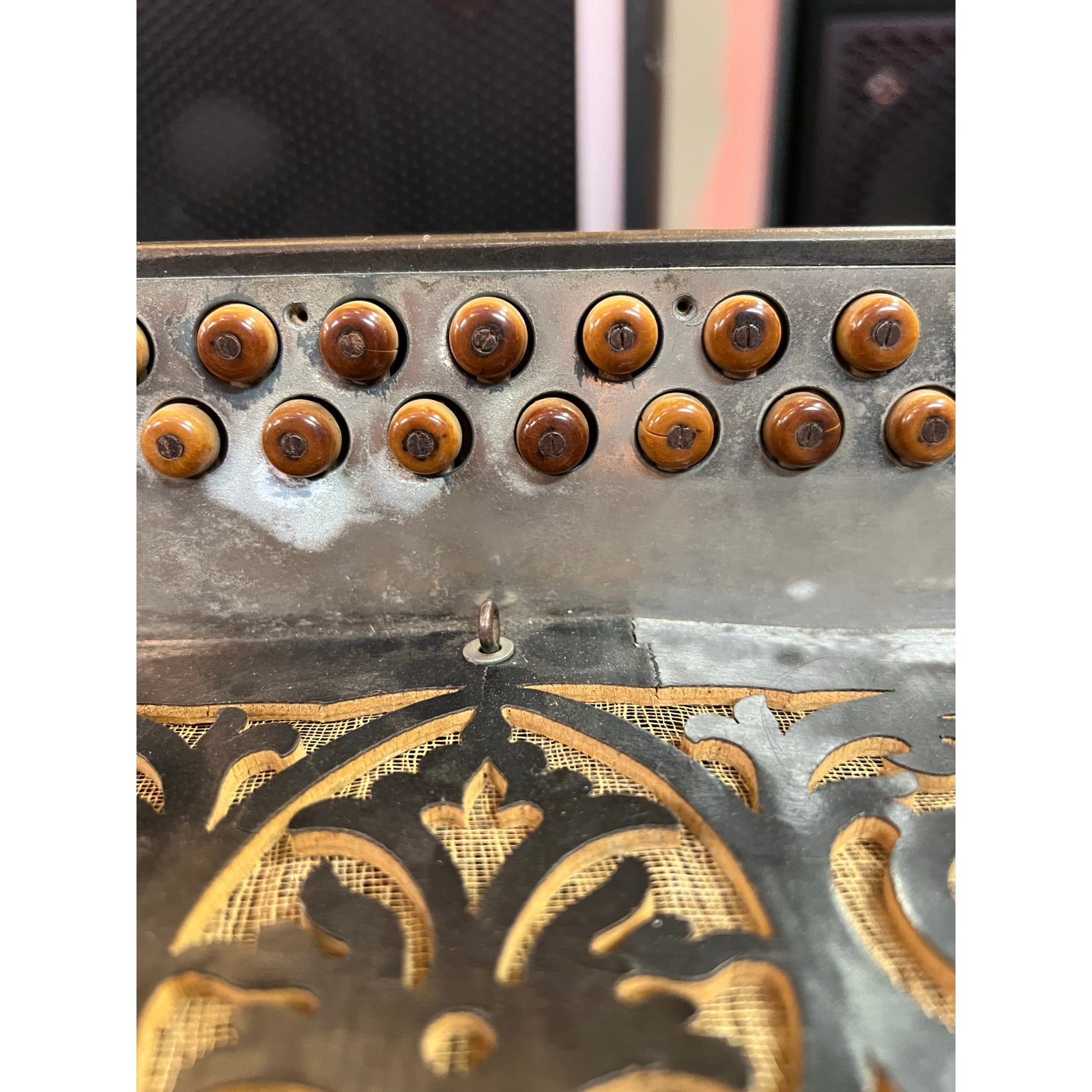 Columbia Button Accordion Antique Vintage