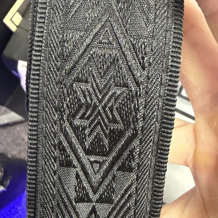 D'Addario Auto Lock  Guitar Strap Black Pattern Strap