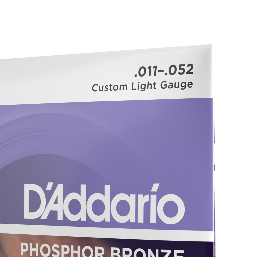 D'Addario EJ26 Phosphor Bronze Acoustic Guitar Strings, Custom Light, 11-52