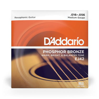 D'Addario EJ42 Resophonic Guitar Strings 16-56