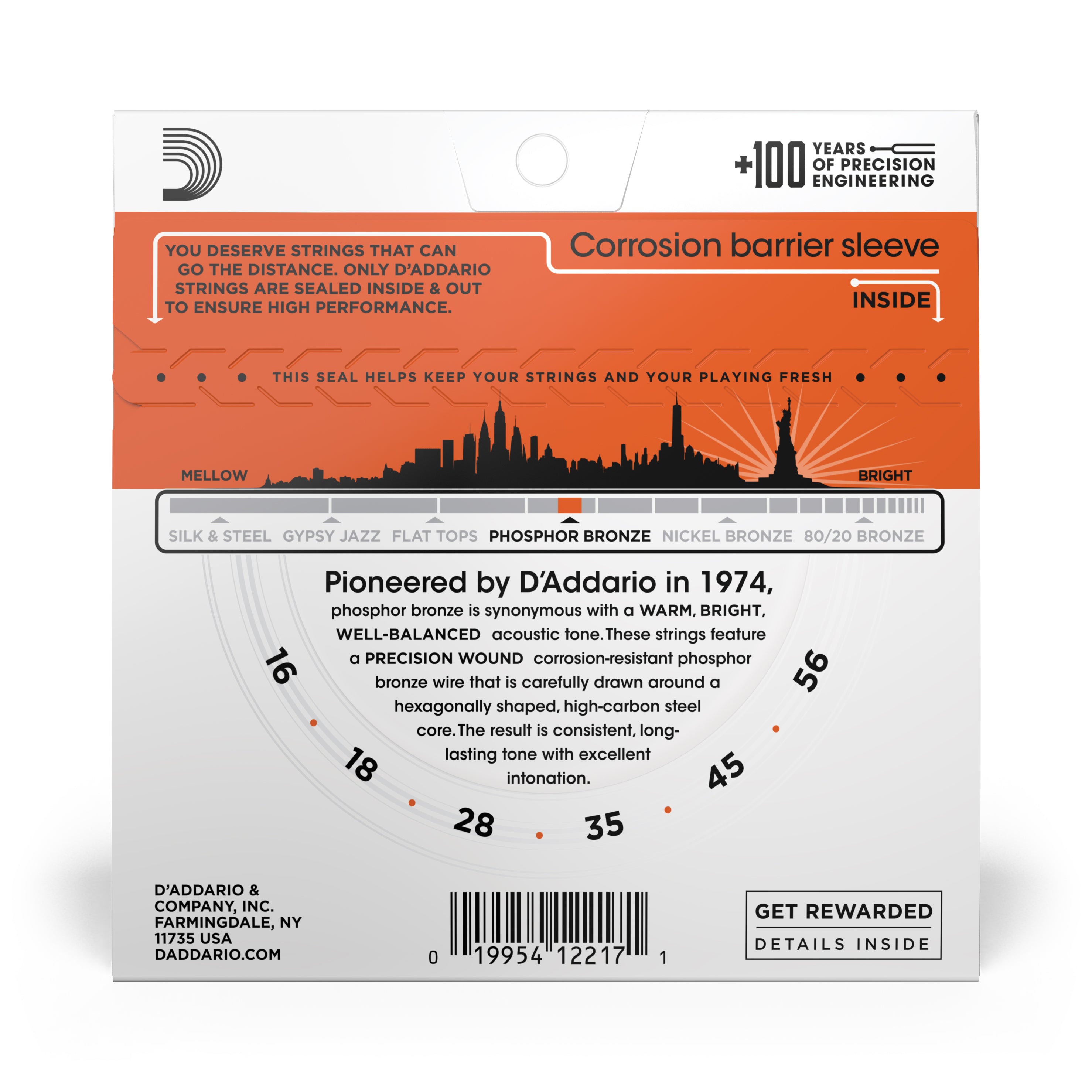 D'Addario EJ42 Resophonic Guitar Strings 16-56