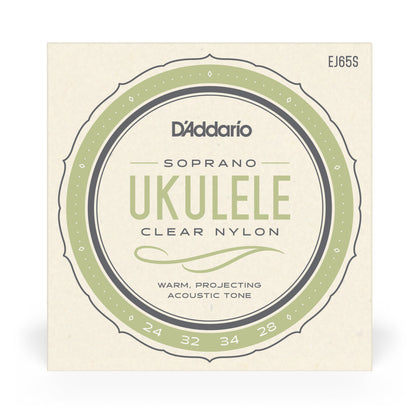 D'Addario EJ65S Pro-Arté Custom Extruded Nylon Ukulele Strings, Soprano