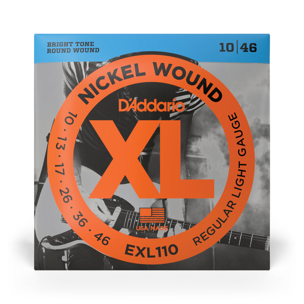 D'Addario EXL110 Nickel Wound Electric Guitar Strings Regular Light 10-46