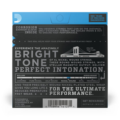 D'Addario EXL110 Nickel Wound Electric Guitar Strings Regular Light 10-46