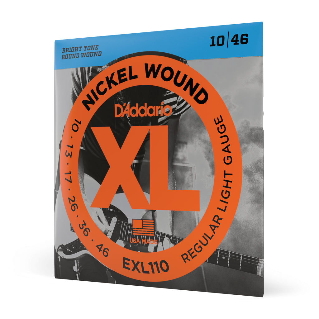 D'Addario EXL110 Nickel Wound Electric Guitar Strings Regular Light 10-46